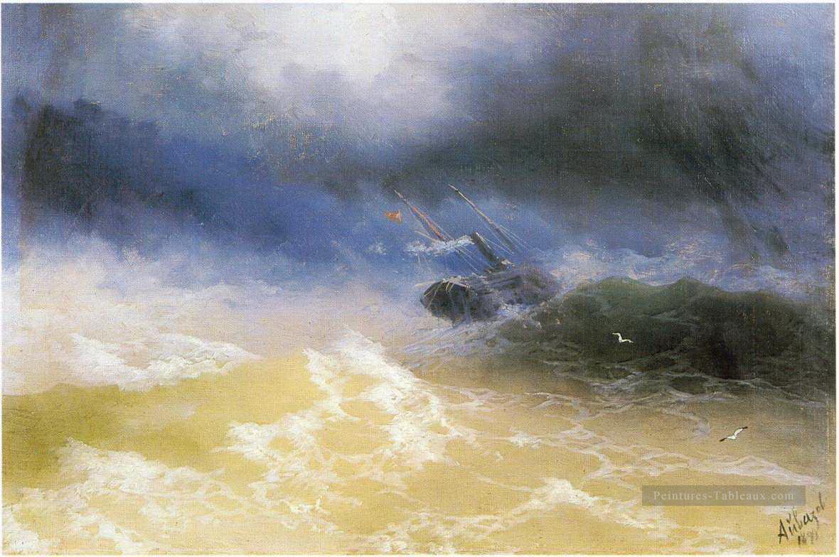 ouragan sur une mer 1899 Romantique Ivan Aivazovsky russe Peintures à l'huile